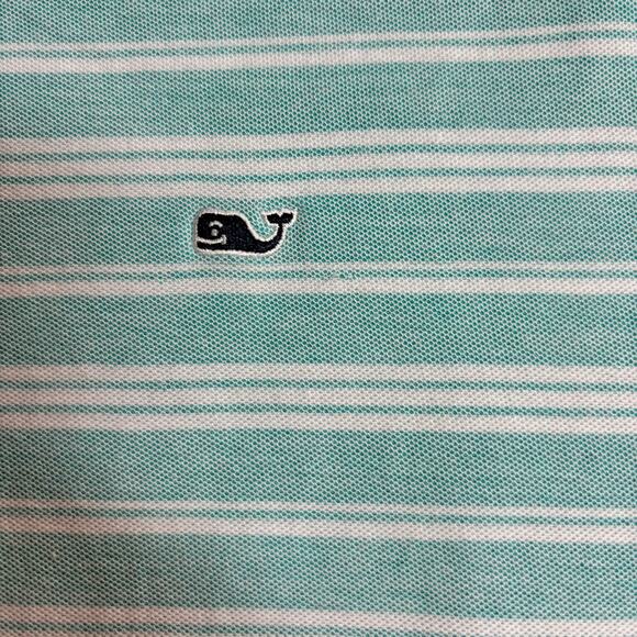 Vineyard Vines Polo Shirt Men's Size XL Blue Striped Pima Cotton - Picture 4 of 8